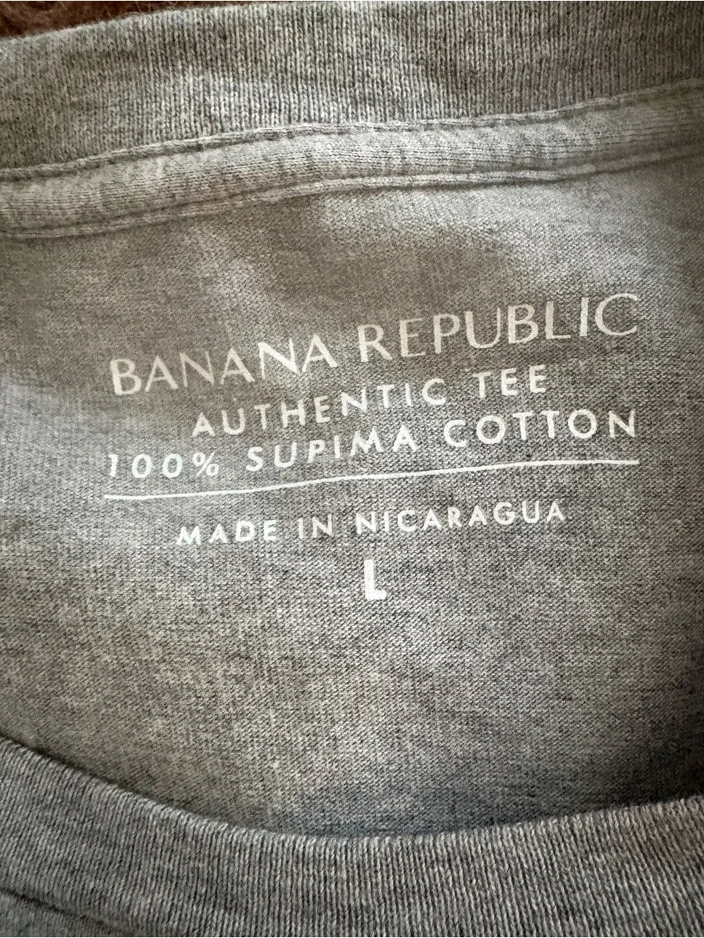Banana Republic Classic Men's Grey Crew Neck T-Shirt